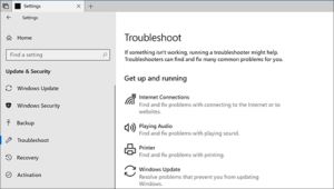 fix-it tool : use troubleshooters to fix problems in Windows 10